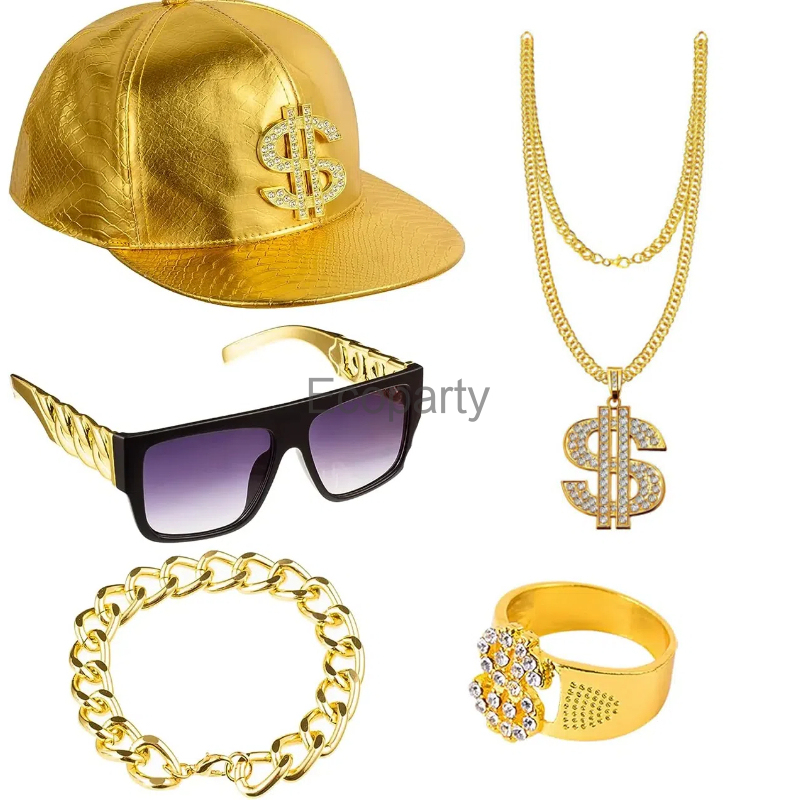 Men Accessories Ring And Bracelet - Set di accessori per costumi hip-hop