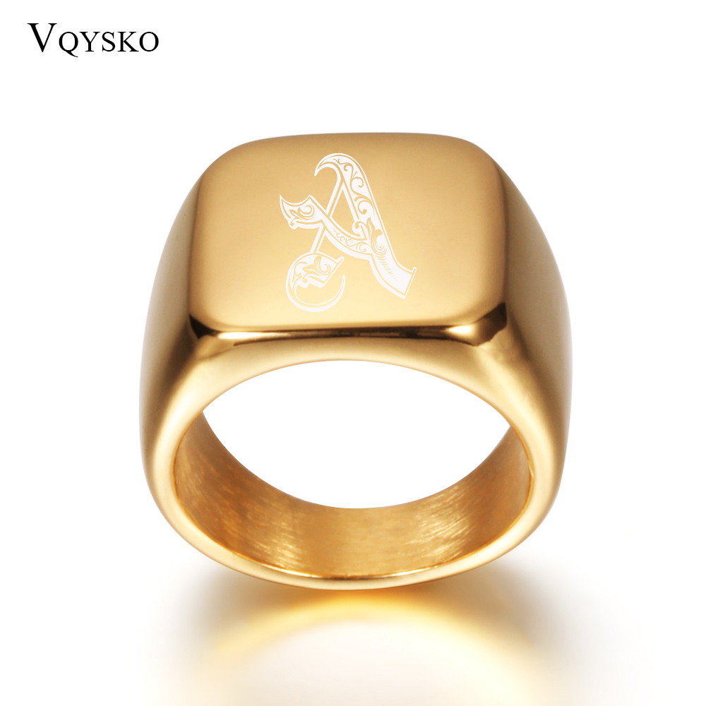Men Accessories Wedding - Anelli da uomo con grandi lettere