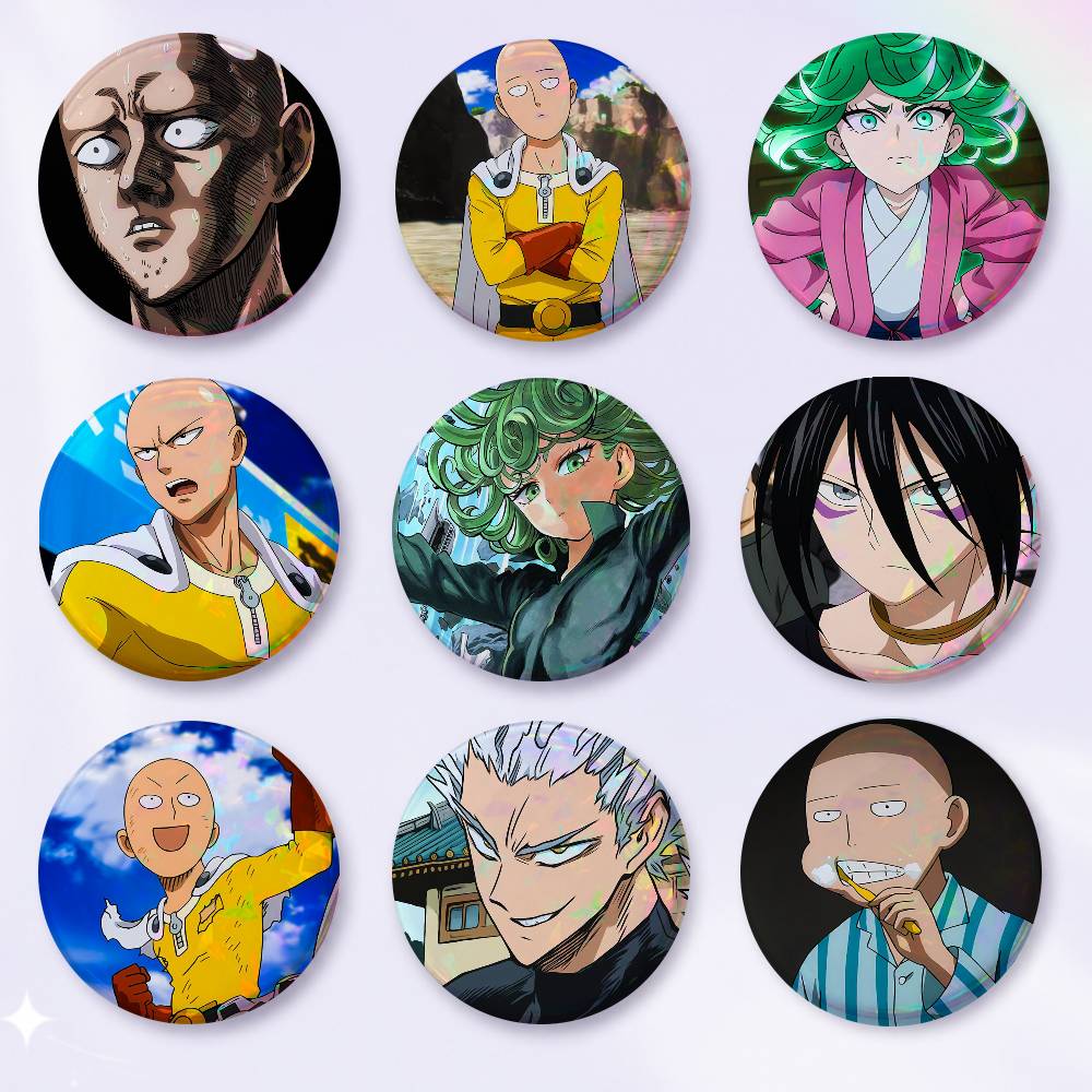 Men Accessories For Birthday Gift - Spille Rotonde Anime A-O-One P-Punch Man,