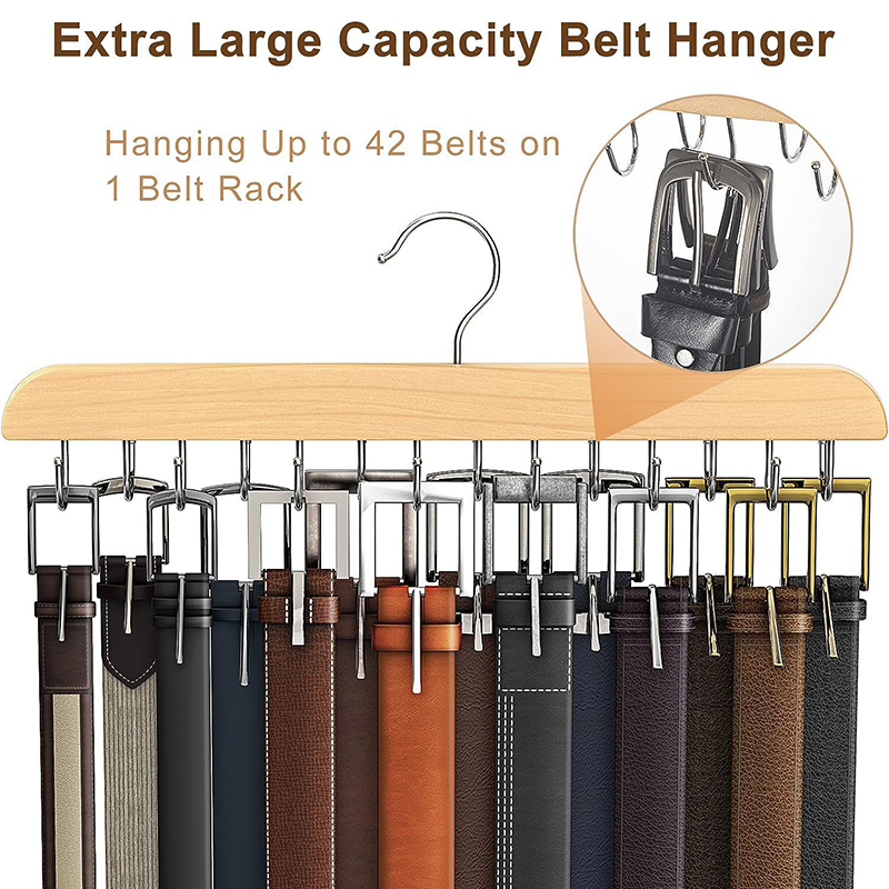 Men'S Accessories Wardrobe - Porta cintura in legno Portaoggetti da