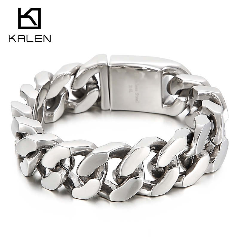 Men Accessories Ring And Bracelet - KALEN 22cm bracciale a catena a