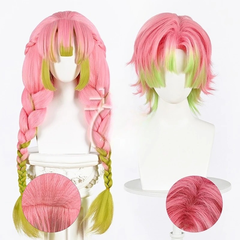 Men'S Accessories With Suits - Parrucca cosplay Kanroji Mitsuri Parrucca artificiale