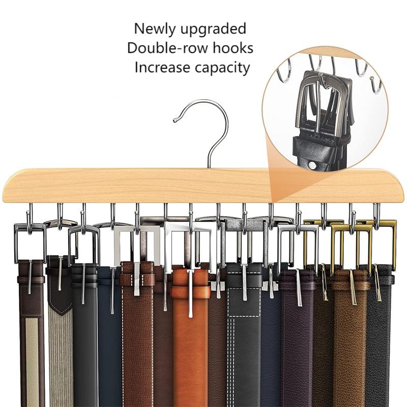 Men'S Accessories Wardrobe - Porta cintura in legno Portaoggetti da