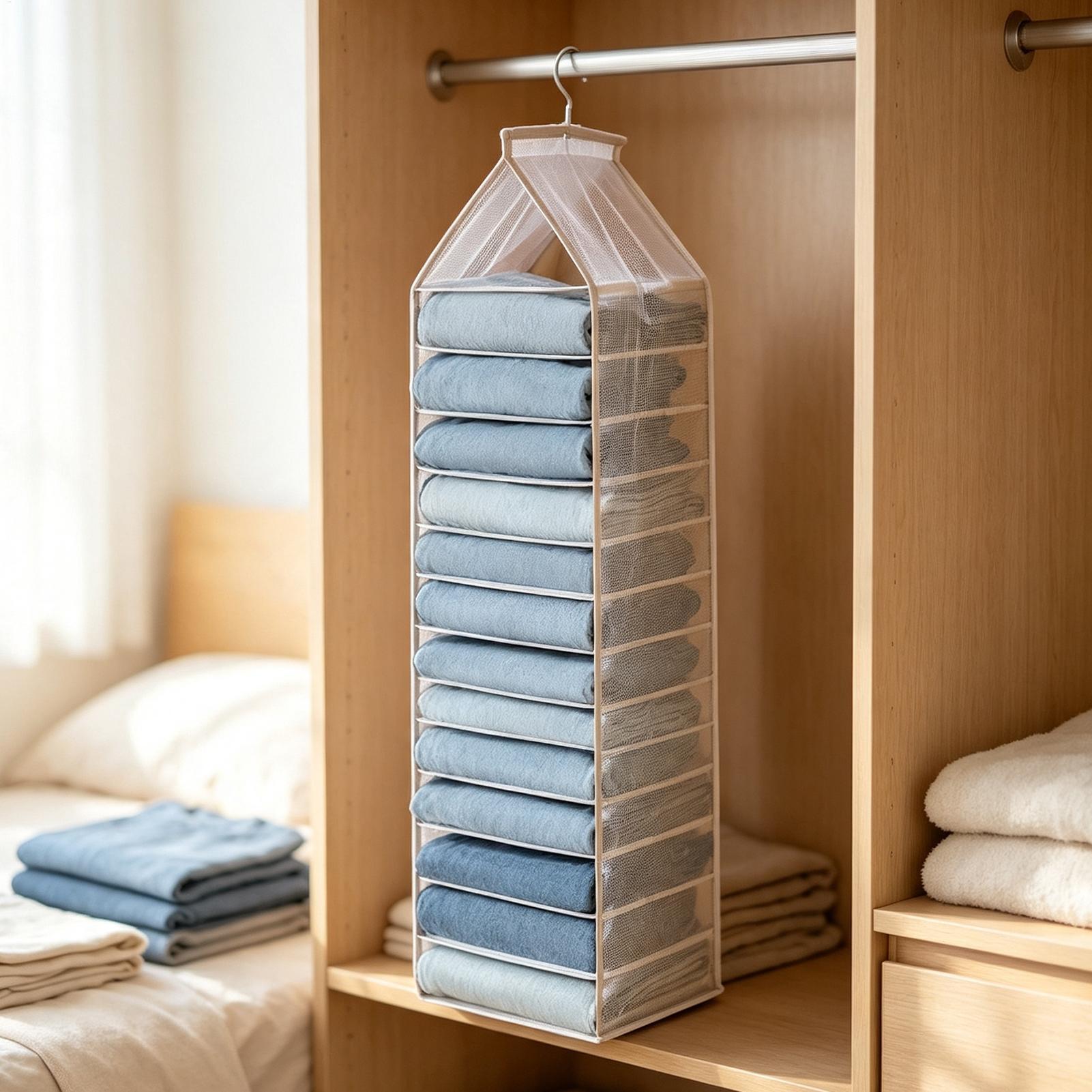 Men'S Accessories Wardrobe - Organizzatore appendibile multi-strato per armadio, contenitore