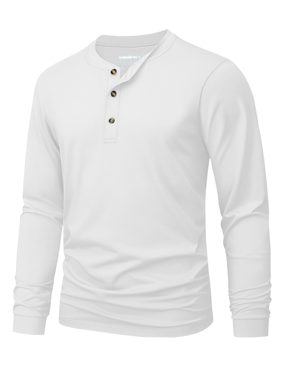 Men'S Accessories Clothing - T-shirt Henley da uomo, tinta unita,