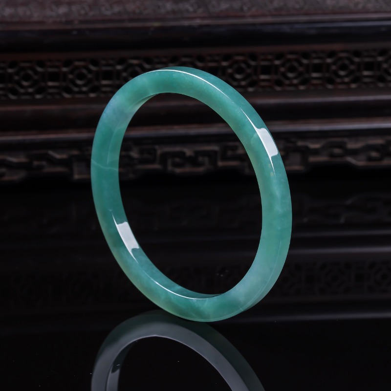 Men Accessories Jewelry - Bracciale in Giada Smeraldo Naturale Birmano