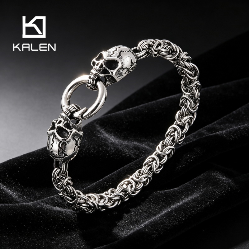 Men Accessories Ring And Bracelet - Bracciale vintage con testa di animale