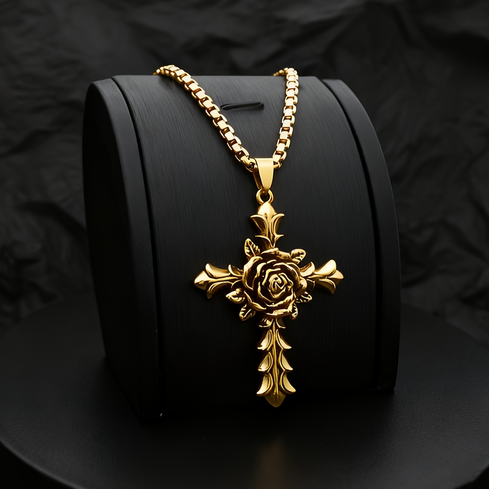 1Pz Collana con Ciondolo a Cro - Men Accessories Ring And Bracelet recensione e prezzo