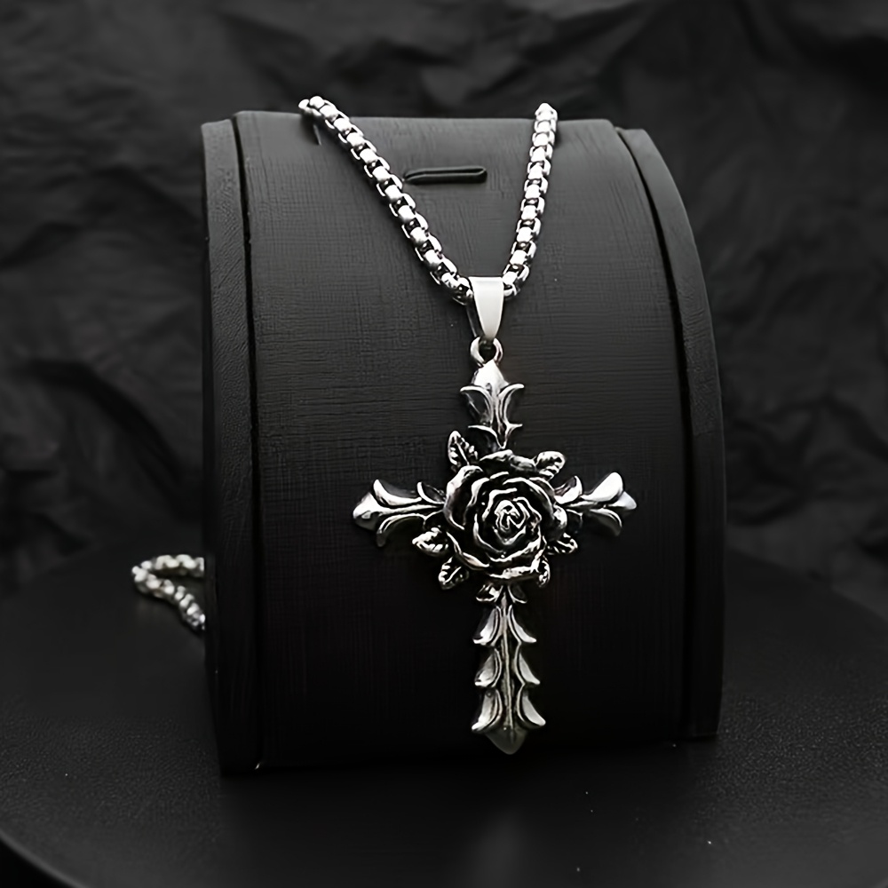 1Pz Collana con Ciondolo a Cro - Men Accessories Ring And Bracelet recensione e prezzo