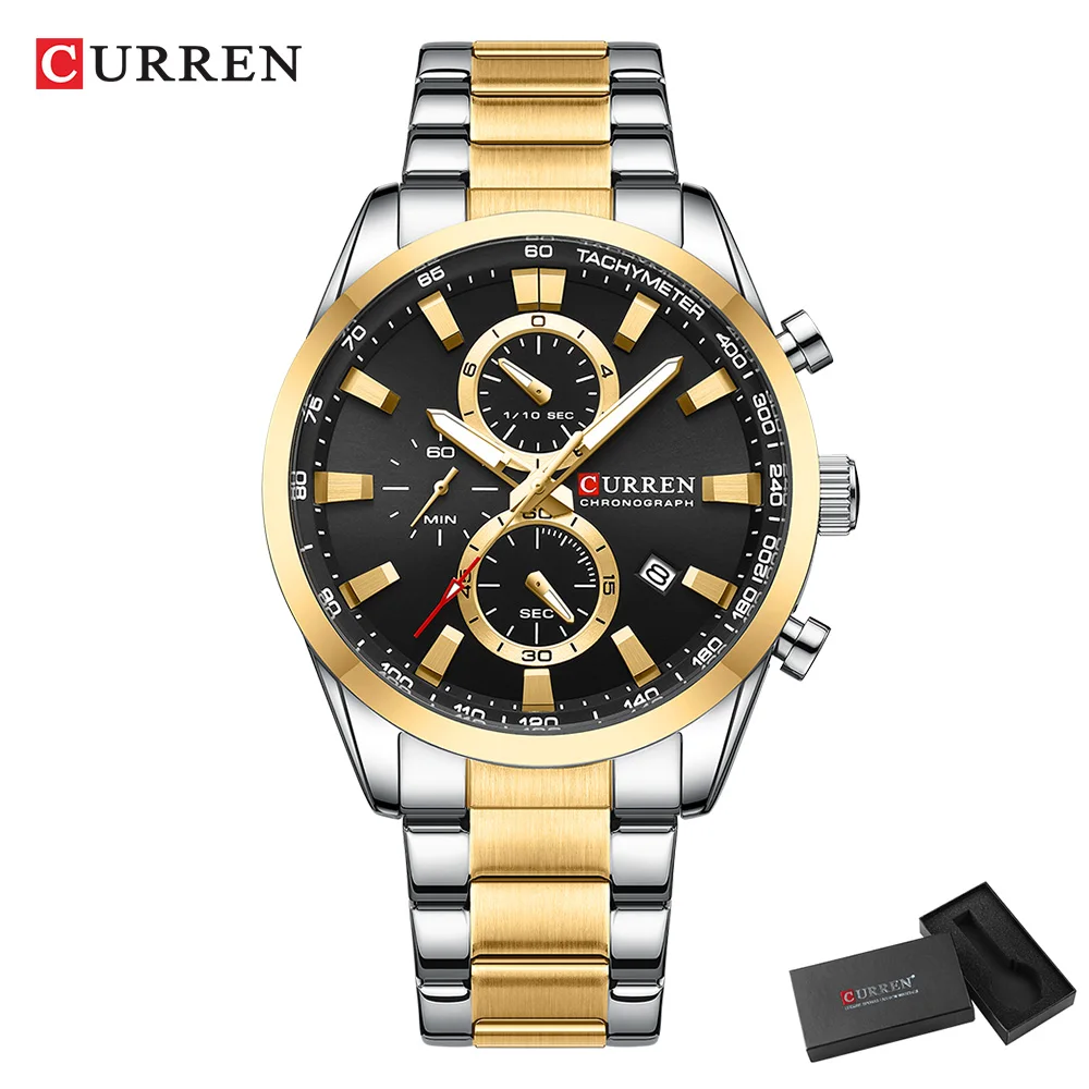 CURREN Casual Quarzo Crono Oro - Men Accessories Jewelry recensione e prezzo