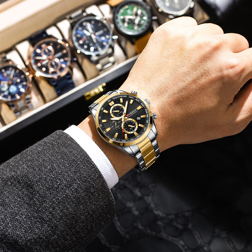 CURREN Casual Quarzo Crono Oro - Men Accessories Jewelry recensione e prezzo